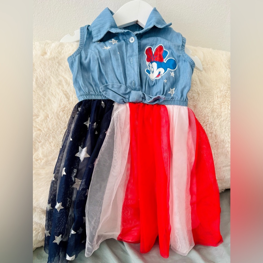Disney Junior Minnie Mouse Stars & Stripes Tutu Dress
Girls Size 18 months old